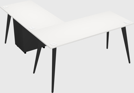 Modern l-shaped office desk