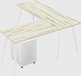 Modern l-shaped office desk