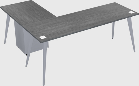 Modern l-shaped office desk