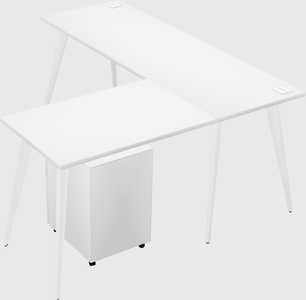 Modern l-shaped office desk