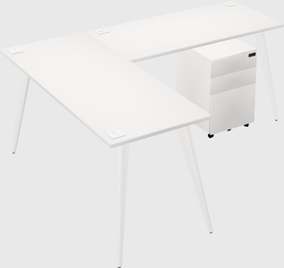 Modern l-shaped office desk