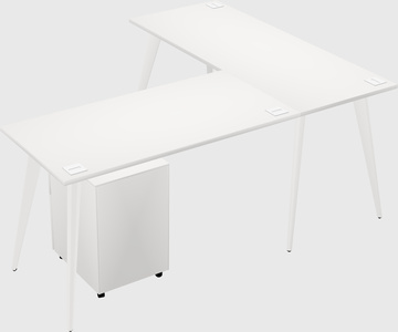 Modern l-shaped office desk