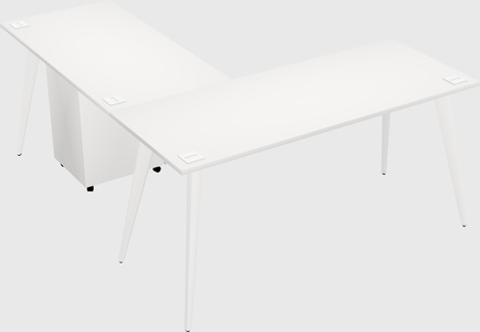 Modern l-shaped office desk