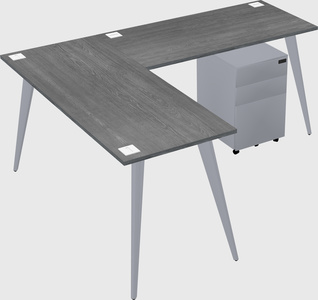 Modern l-shaped office desk