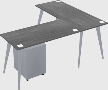 Modern l-shaped office desk