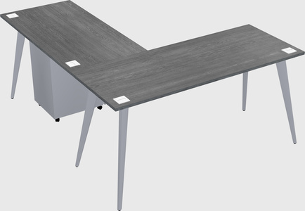 Modern l-shaped office desk