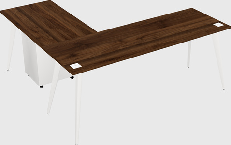 Modern l-shaped office desk