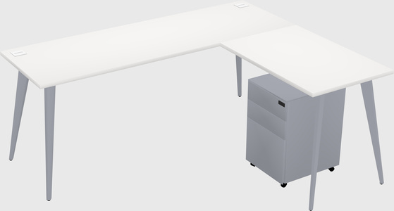 Modern L-shaped Office Desk