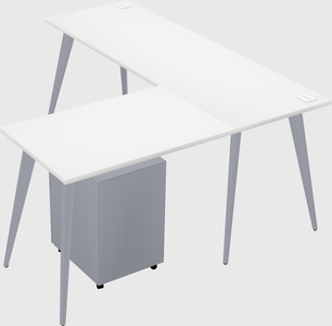 Modern l-shaped office desk