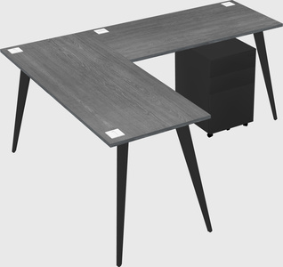 Modern l-shaped office desk