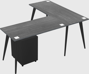 Modern l-shaped office desk