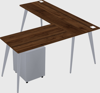 Modern l-shaped office desk