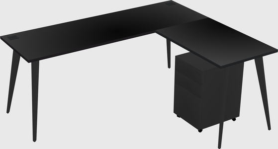 Modern L-shaped Office Desk
