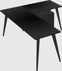 Modern l-shaped office desk