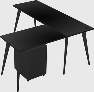 Modern l-shaped office desk
