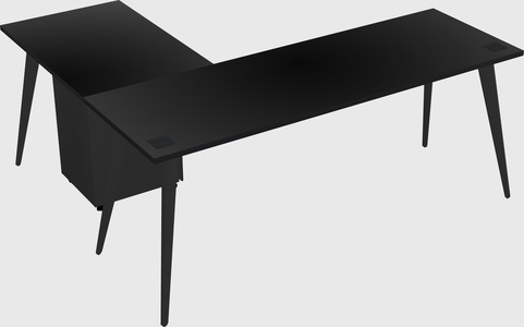 Modern l-shaped office desk
