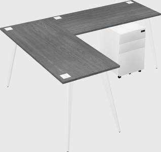 Modern l-shaped office desk