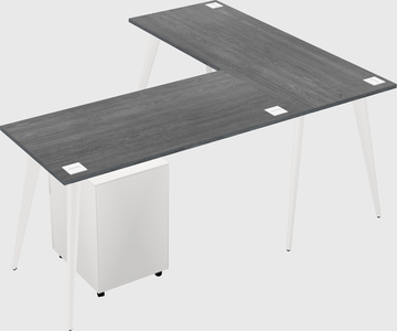 Modern l-shaped office desk