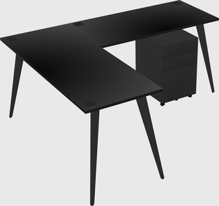 Modern l-shaped office desk