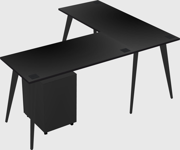 Modern l-shaped office desk