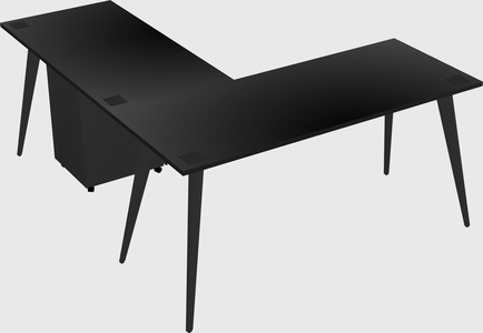 Modern l-shaped office desk