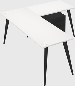 Modern l-shaped office desk