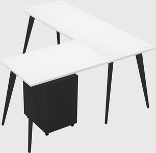 Modern l-shaped office desk