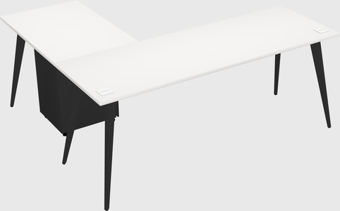 Modern l-shaped office desk