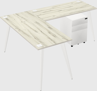 Modern l-shaped office desk