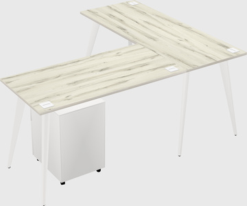 Modern l-shaped office desk