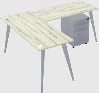 Modern l-shaped office desk