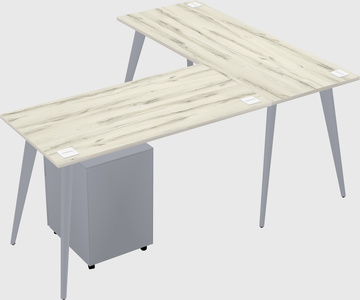 Modern l-shaped office desk