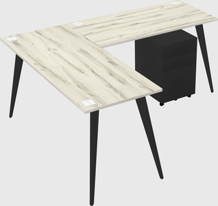 Modern l-shaped office desk