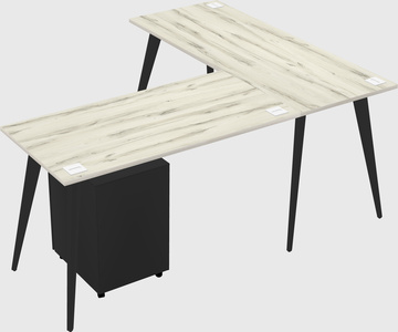 Modern l-shaped office desk