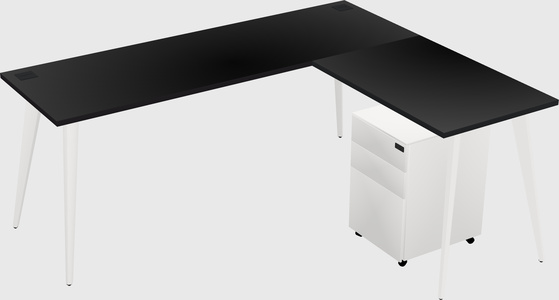 Modern L-shaped Office Desk