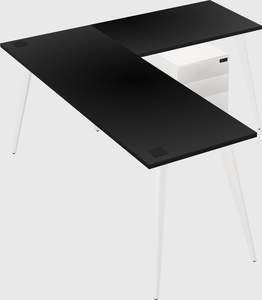 Modern l-shaped office desk