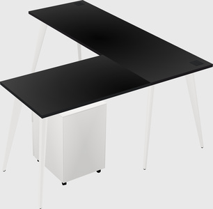 Modern l-shaped office desk