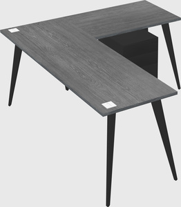 Modern l-shaped office desk