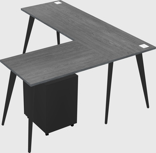 Modern l-shaped office desk