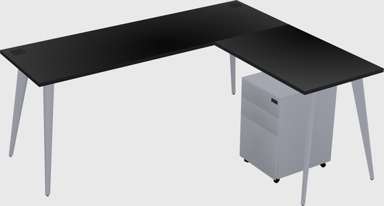 Modern L-shaped Office Desk