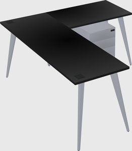 Modern l-shaped office desk