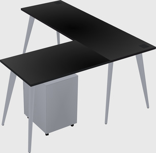 Modern l-shaped office desk