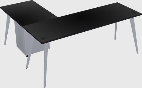 Modern l-shaped office desk