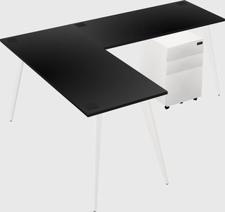 Modern l-shaped office desk