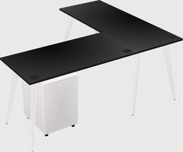 Modern l-shaped office desk