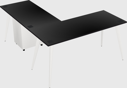 Modern l-shaped office desk
