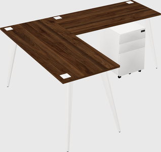 Modern l-shaped office desk