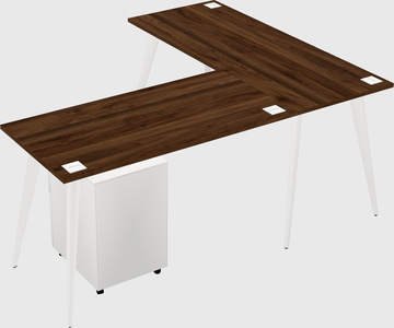 Modern l-shaped office desk