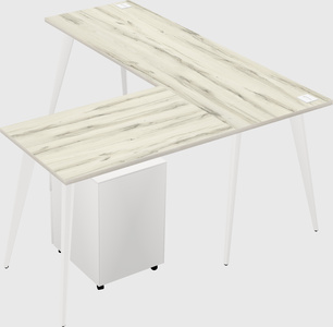 Modern l-shaped office desk