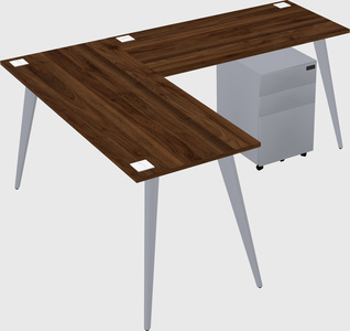 Modern l-shaped office desk